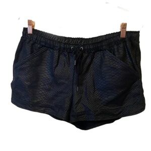 David Lerner Textured Snakeskin Shorts